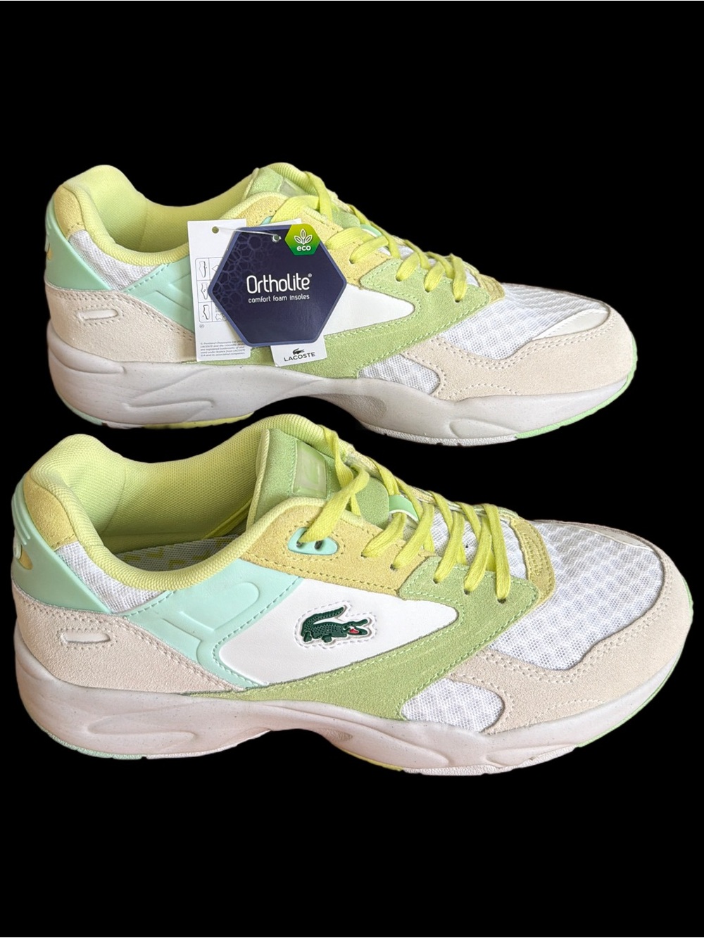 Lacoste STORM 96  Pastel Green & White Sport Sneaker Men’s size 10.5 NWT - Picture 5 of 16